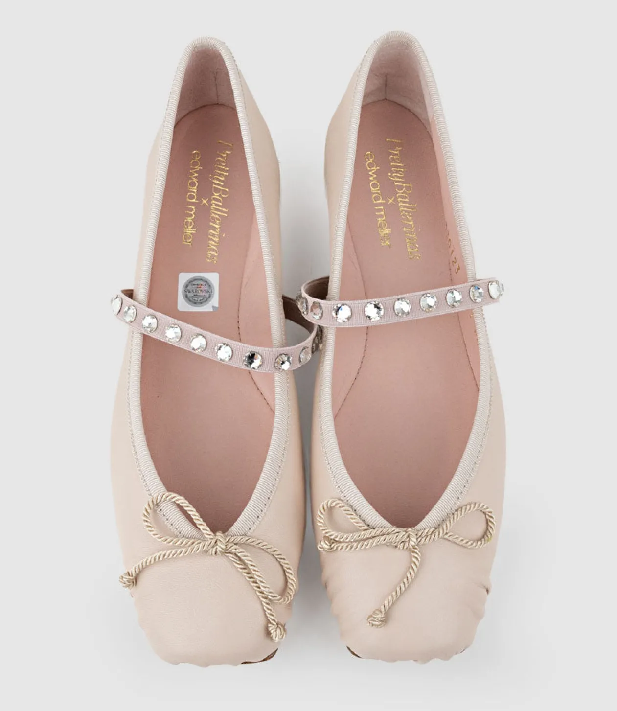 Emelio Ballet With Crystal Strap In Nude
