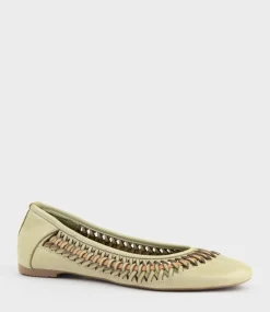 Emina Woven Detail Ballet In Sage