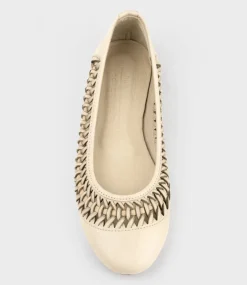 Emina Woven Detail Ballet In Beige