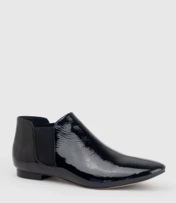 Faeda Ankle Bootie In Black Patent