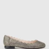 Fara Scalloped Ballet Flat In Gold Speckle