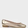 Fara Scalloped Ballet Flat In Rosegold