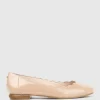 Fara Scalloped Ballet Flat In Nude Patent
