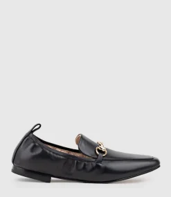 Finer Elastic Back Slipper With Hardware In Black