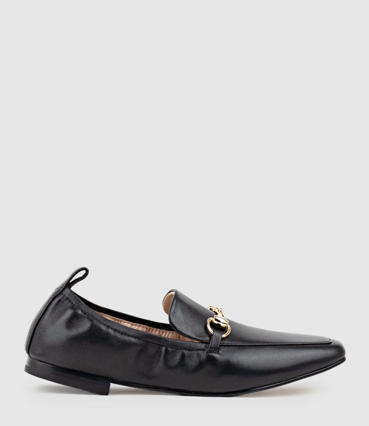 Finer Elastic Back Slipper With Hardware In Black