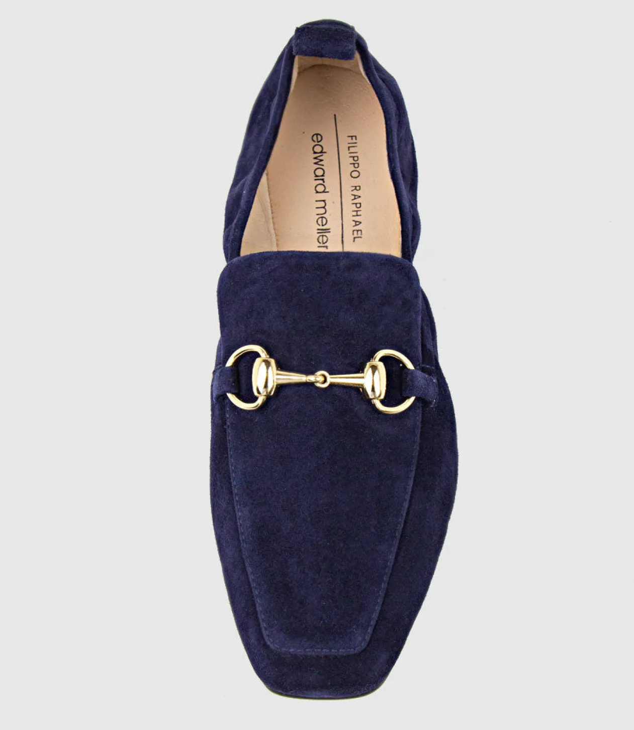 Finer Elastic Back Slipper With Hardware In Navy Suede