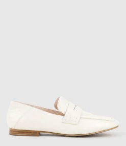 Finlay Moccasin With Collapsible Back In Offwhite Calf