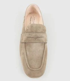 Finlay Moccasin With Collapsible Back In Latte Suede