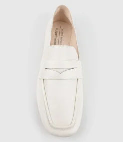 Finlay Moccasin With Collapsible Back In Offwhite Calf