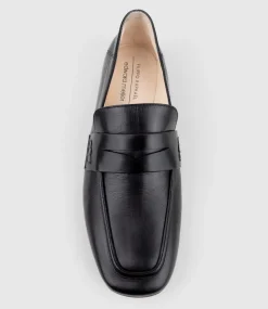 Finlay Moccasin With Collapsible Back In Black Calf