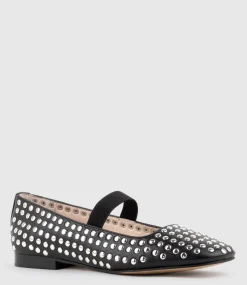 Fizz Studded Ballet In Black