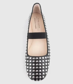 Fizz Studded Ballet In Black