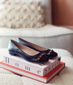 Fleur Ballet With Cap Toe In Black