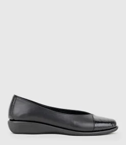 Frankly Cap Toe Comfort Ballet In Black