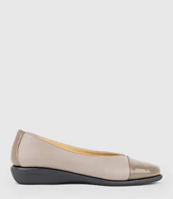 Frankly Cap Toe Comfort Ballet In Taupe