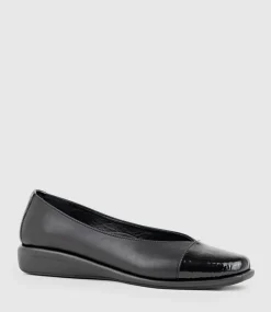 Frankly Cap Toe Comfort Ballet In Black
