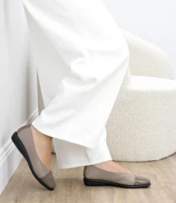 Frankly Cap Toe Comfort Ballet In Taupe