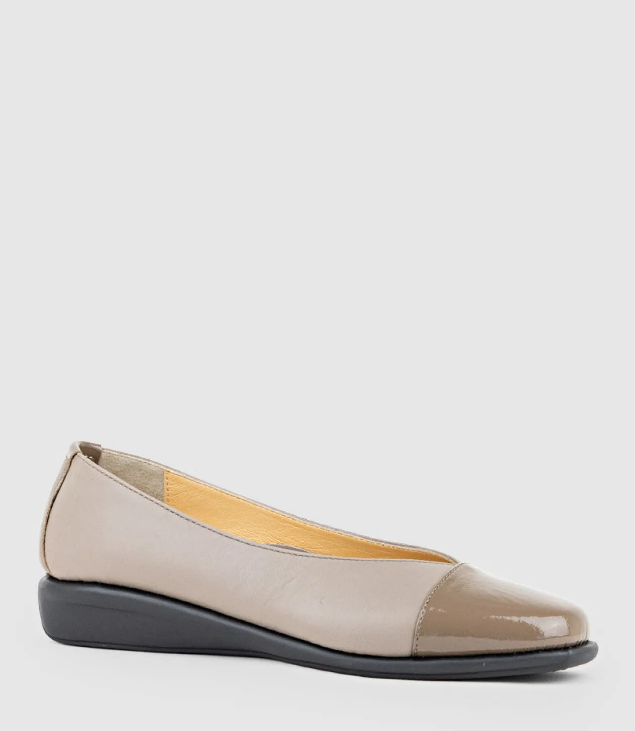 Frankly Cap Toe Comfort Ballet In Taupe
