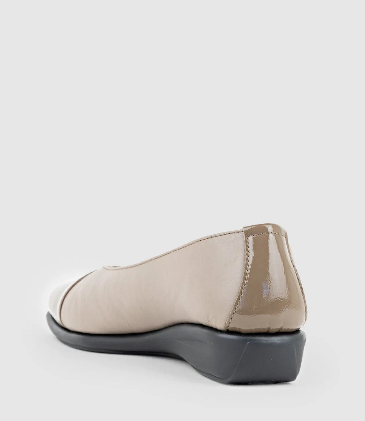 Frankly Cap Toe Comfort Ballet In Taupe