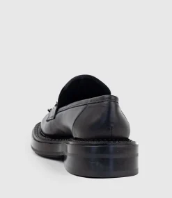 Gael Moccasin With Crystal Bow In Black