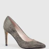 Gaga 100Mm Pointed Toe Pump In Gold Speckle