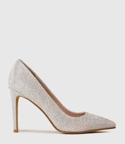 Gaga 100Mm Pointed Toe Pump In Silver Ritz