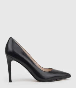 Gaga 100Mm Pointed Toe Pump In Black Baby Calf
