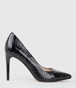 Gaga 100Mm Pointed Toe Pump In Black Snake