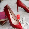 Gaga 100Mm Pointed Toe Pump In Ruby Snake