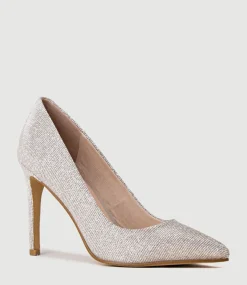 Gaga 100Mm Pointed Toe Pump In Silver Ritz