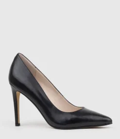 Gaga 100Mm Pointed Toe Pump In Black Baby Calf