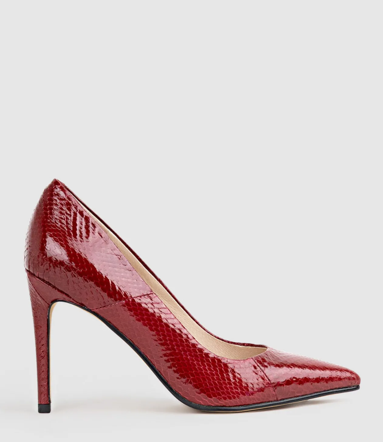 Gaga 100Mm Pointed Toe Pump In Ruby Snake