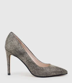 Gaga 100Mm Pointed Toe Pump In Gold Speckle
