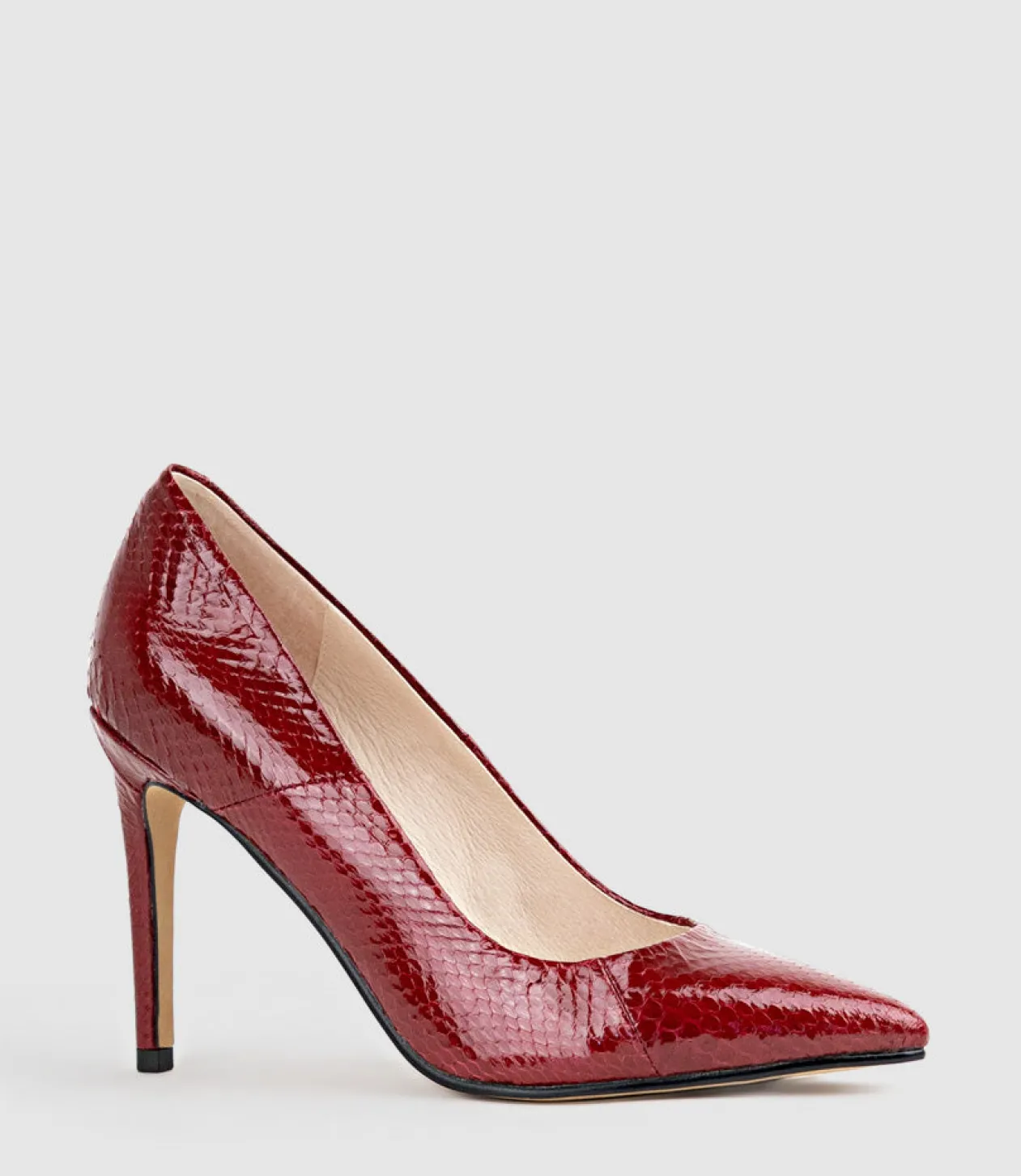Gaga 100Mm Pointed Toe Pump In Ruby Snake