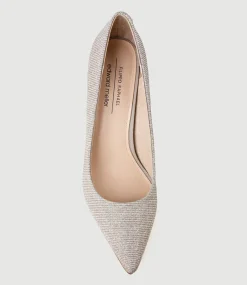 Gaga 100Mm Pointed Toe Pump In Silver Ritz