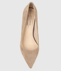 Gaga 100Mm Pointed Toe Pump In Nude Suede