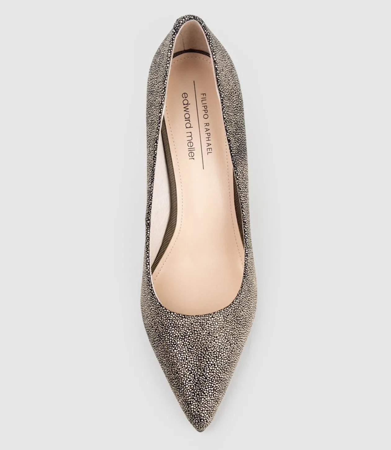 Gaga 100Mm Pointed Toe Pump In Gold Speckle