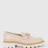 Galt Moccasin With Tonal Trim In Blush High Shine
