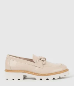 Galt Moccasin With Tonal Trim In Blush High Shine
