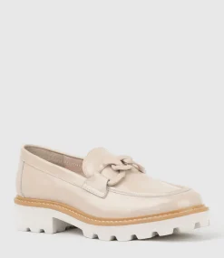 Galt Moccasin With Tonal Trim In Blush High Shine