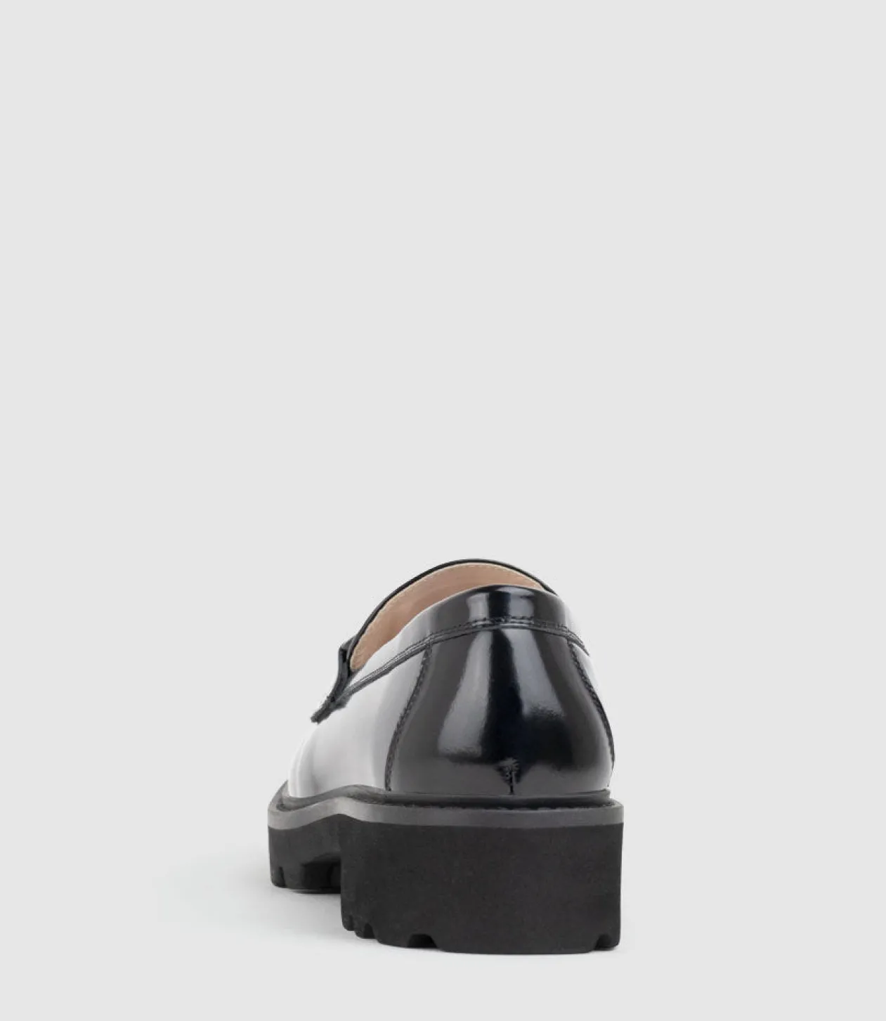 Galt Moccasin With Tonal Trim In Black High Shine