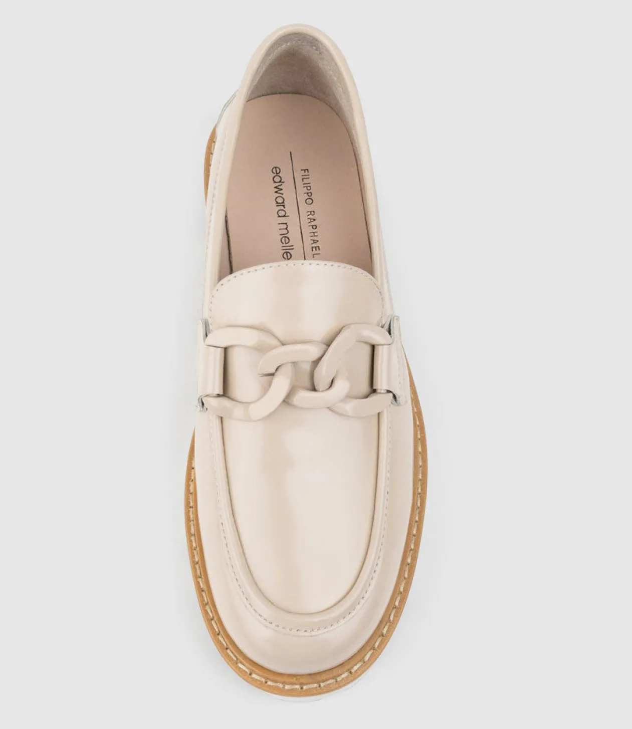 Galt Moccasin With Tonal Trim In Blush High Shine