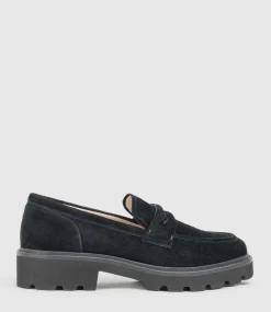 Gaston Moccasin In Black Suede