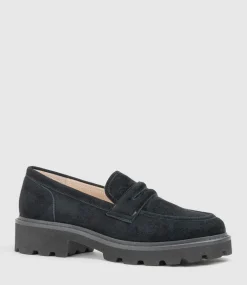 Gaston Moccasin In Black Suede