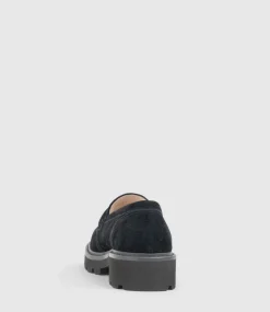 Gaston Moccasin In Black Suede