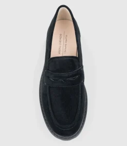 Gaston Moccasin In Black Suede