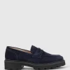 Gaston Moccasin In Navy Suede
