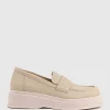 Georgia Loafer On Coloured Sole In Tan