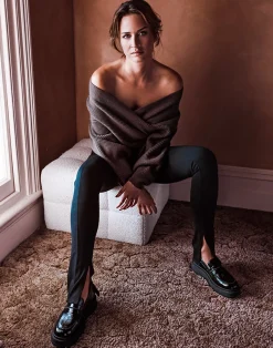 Georgia Loafer On Coloured Sole In Black Patent