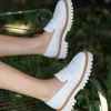 Gillian Moccasin On Chunky Sole In Offwhite